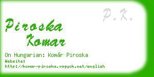 piroska komar business card