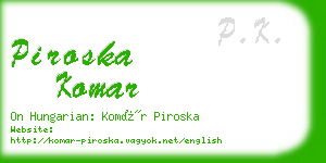 piroska komar business card